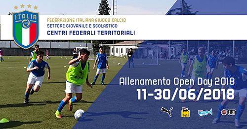 Allenamento del 11-30 Giugno Centri Federali Territoriali - OPEN DAY