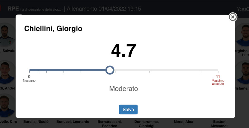 Modalità spogliatoio YouCoachApp