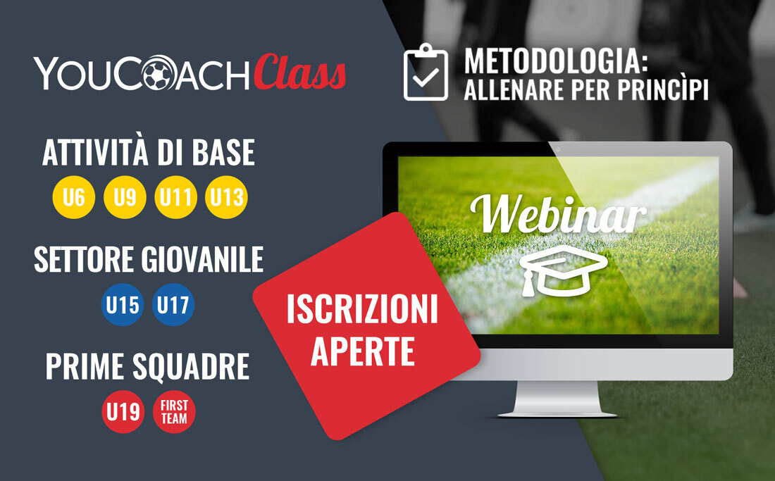 YouCoachClass "Metodologia allenare per princìpi": iscrizioni aperte