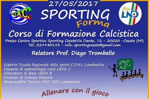 Corso di formazione calcistica "Sporting Forma" - Allenare con il gioco e ludo-train