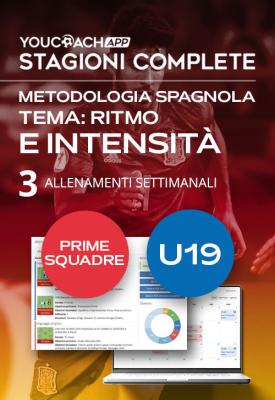 Stagione Completa Metodologia Spagnola tema "Ritmo e intensità" - Prima squadra e Juniores - 3 allenamenti