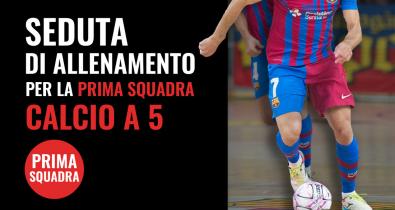 Seduta di allenamento per la prima squadra calcio a 5