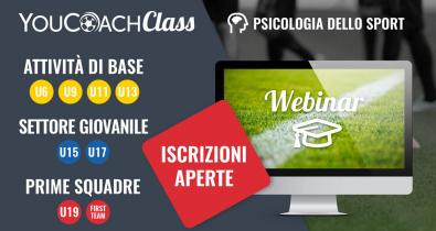 YouCoachClass iscrizioni webinar psicologia dello sport novembre