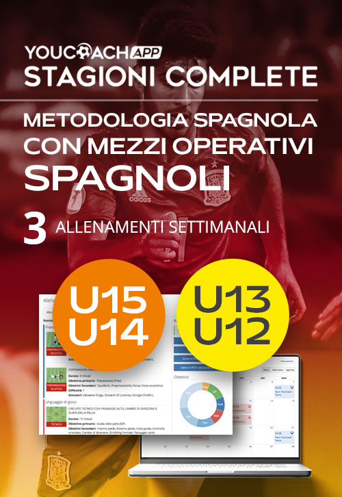 Stagione Completa Metodologia Spagnola con mezzi operativi Spagnoli - Giovanissimi ed Esordienti - 3 Allenamenti