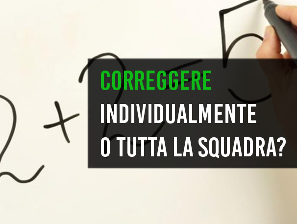 Correggere errori gruppo squadra