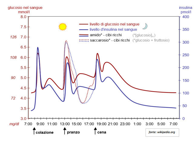 glucosio insulina sangue