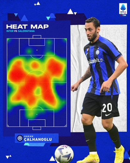 eatmap della Lega Serie A nella partita Inter Salernitana, campionato 2022/23